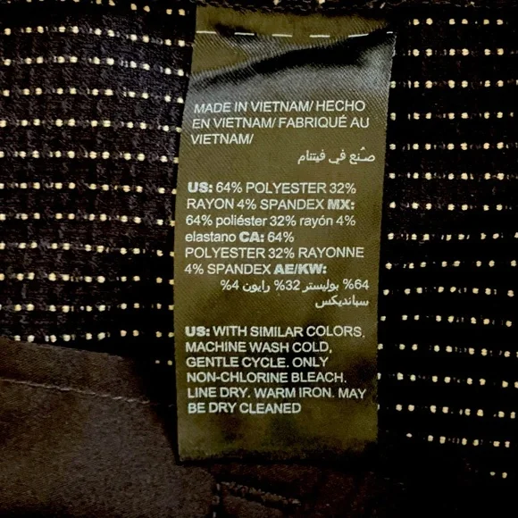 NWT White House Black Market Comfort Stretch Slim Ankle Pants Black White Dots - Picture 9 of 9